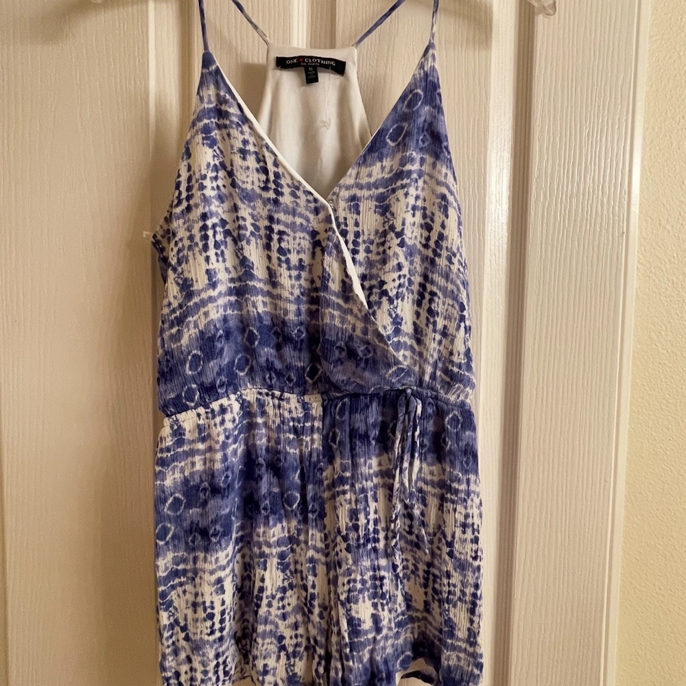 NWT One Republic Blue and White Romper